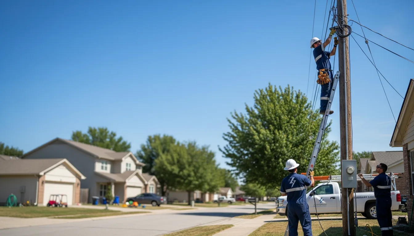 Residential electrician providing installation services in Hays, KS